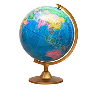 World Globe with Illuminated Constellations – 10" Light Up Globe For Kids & Adults – Interactive Geography education Earth Globe