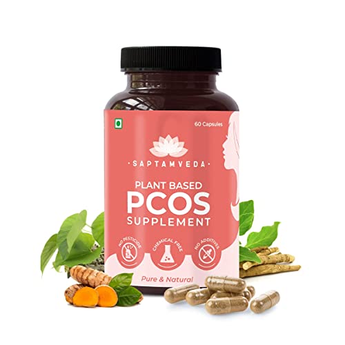 Plant Based PCOS/PCOD Supplement 60 Veg Capsules (500Mg) Pack 1 | Ayurvedic Medicine for Delayed Periods | Supplements for Women Promoting Better Cycle & Hormonal Balance