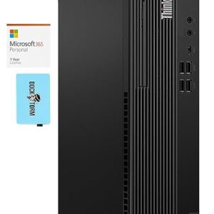 Lenovo ThinkCentre M75s Gen 2 SFF School & Business Mini Desktop (AMD Ryzen 5 PRO 4650G 6-Core, 16GB RAM, 1TB PCIe SSD + 1TB HDD (3.5), Win 11 Pro) with MS 365 Personal, Dockztorm Hub