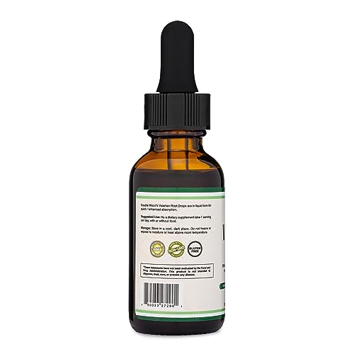 Valerian Root Drops for Sleep - Organic Valerian Root Tincture Extract 168mg - 1 FL OZ, 30 Servings (Better Absorbed Than Capsules, Enhances Valerian Root Tea) for Relaxation and Calm by Double Wood