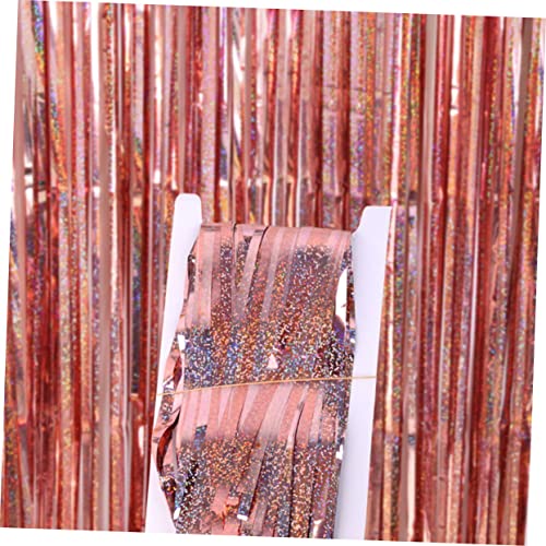 Abaodam 8 pcs rain Curtain Prom Photo Props Baby Decor Tinsel Backdrop Curtain Party Supplies Birthday Decorations Backdrop Curtains Tassel Rose Gold Metal Wreath Decorate The pet