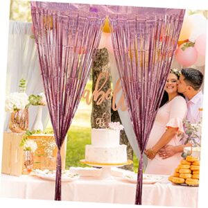 Abaodam 8 pcs rain Curtain Prom Photo Props Baby Decor Tinsel Backdrop Curtain Party Supplies Birthday Decorations Backdrop Curtains Tassel Rose Gold Metal Wreath Decorate The pet