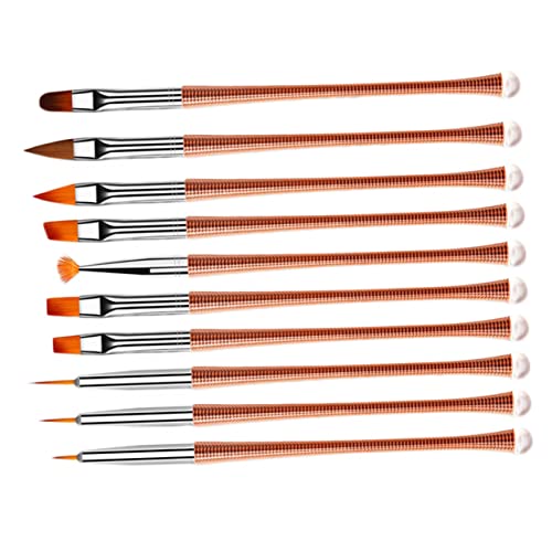 FRCOLOR 30 Pcs Nail Liner Brush Nail Art Tips Builder Nail Dotting Pen Nail Art Drawing Tools Nail Painting Tool Manicure Painting Pen rose gold suit Manicure Tool 3d Acrylic gel