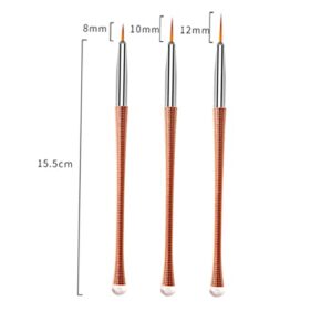 FRCOLOR 30 Pcs Nail Liner Brush Nail Art Tips Builder Nail Dotting Pen Nail Art Drawing Tools Nail Painting Tool Manicure Painting Pen rose gold suit Manicure Tool 3d Acrylic gel