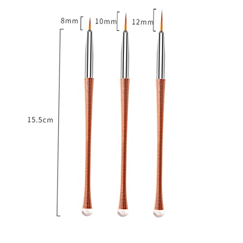 FRCOLOR 30 Pcs Nail Liner Brush Nail Art Tips Builder Nail Dotting Pen Nail Art Drawing Tools Nail Painting Tool Manicure Painting Pen rose gold suit Manicure Tool 3d Acrylic gel