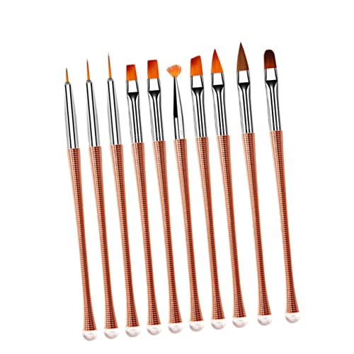 FRCOLOR 30 Pcs Nail Liner Brush Nail Art Tips Builder Nail Dotting Pen Nail Art Drawing Tools Nail Painting Tool Manicure Painting Pen rose gold suit Manicure Tool 3d Acrylic gel