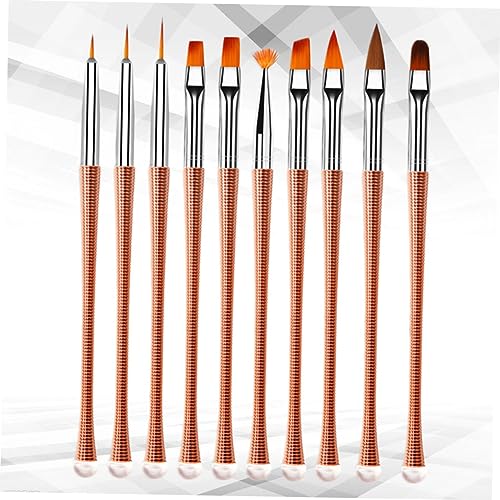 FRCOLOR 30 Pcs Nail Liner Brush Nail Art Tips Builder Nail Dotting Pen Nail Art Drawing Tools Nail Painting Tool Manicure Painting Pen rose gold suit Manicure Tool 3d Acrylic gel