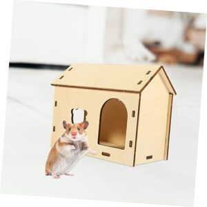 balacoo House Mini Toys Wooden Toys cage Toy Accessories Rat nest Chinchilla cage Toy Rat Hideout Toys Chinchilla Hideout Home Rat Hideout Hamster The Swing Wooden cage Decorate