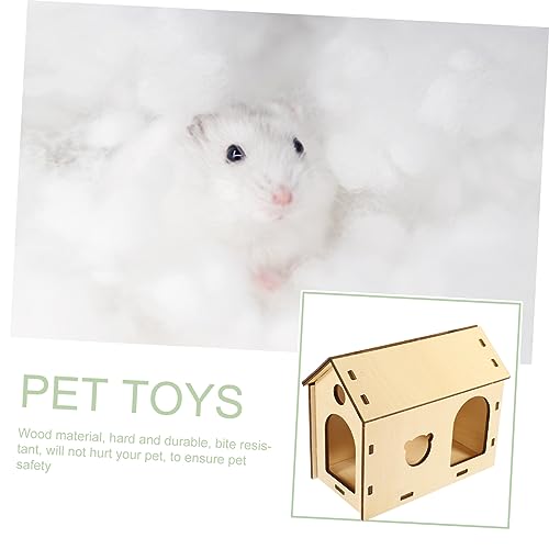 balacoo House Mini Toys Wooden Toys cage Toy Accessories Rat nest Chinchilla cage Toy Rat Hideout Toys Chinchilla Hideout Home Rat Hideout Hamster The Swing Wooden cage Decorate