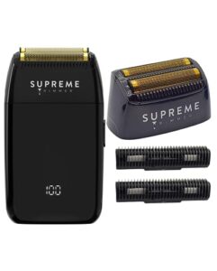 supreme trimmer foil shaver stf600 (60 min runtime) & replacement cutters sb55 | crunch lite - black