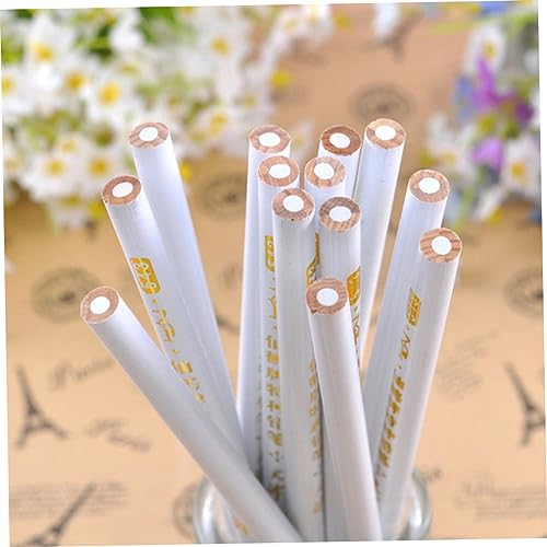 SEWACC 10pcs Rhinestones Picker Pencil Nail Art Pencils Nail Rhinestone Picker White Pencils Nail Tools Rhinestone for Nails White Nail Point Pen Bamboo Manicure Nail Clippers