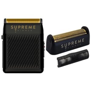 SUPREME TRIMMER Foil Shaver STF101 (150 Min Runtime) & Replacement Cutters SB11 | Solo - Black