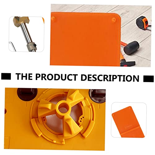 Housoutil Orange Suit 2 Sets 8Pcs Hole Punch Tool Lip Gloss kit Drill Guide Cabinet Hinge kit Router jigs Hole Guide Hinge Positioning Tools Hole Opener Carpentry Tools Plastic Makeup
