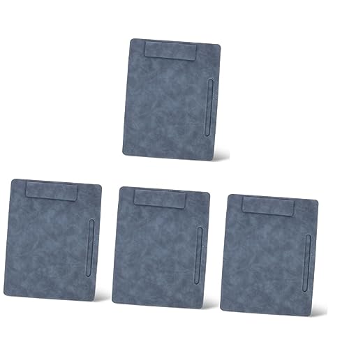 Ciieeo 4pcs Folder Board Exam Paper Base Folder Organizer Paper clipboard Office Clip Boards Stationery Document Holder Metal clipboard Clips Paper File Base pu Business a4 Splint