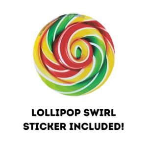 Spicy Mexican Candy, Hot Lemon Flavored Soft Paste with Gumball, Resealable Lid, 1.06 Ounces (Pack of 5) Lollipop Swirl Sticker Included