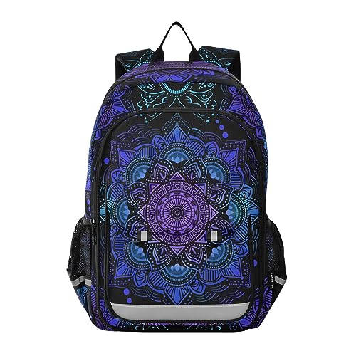 ALAZA Mandala Boho Bohemian Lotus Laptop Backpack Purse for Women Men Travel Bag Casual Daypack with Compartment & Multiple Pockets