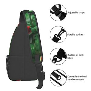 Patrick'S Watermelon Festival Bag Crossbody Travel Hiking Bags Mini Chest Backpack Casual Shoulder Daypack For Women Men Lightweight