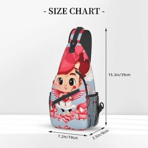 Love Messenger Bag Crossbody Travel Hiking Bags Mini Chest Backpack Casual Shoulder Daypack For Women Men Lightweight