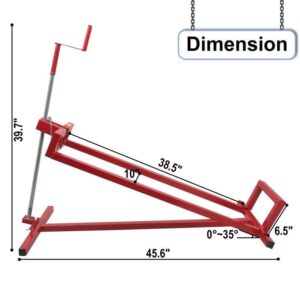 Lawn Mower Lift Jack -Lifting Platform 882 Lbs Capacity for Garden Tractors and Lawn Mowers with Manual Handle & Power Tool Extension Handle (Red)