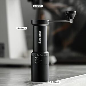 MHW-3BOMBER Manual Coffee Grinder 40g Stainless Steel Burr Hand Coffee Grinder for Espresso Drip Coffee French Press Grey G5817G