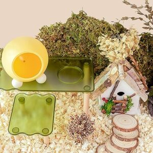 LIANXUE Hamster Platform Table Small Animal Stand Platform Hamster Cage Toy Accessories Used for Guinea Pigs Gerbil Chinchilla Hips+Wood