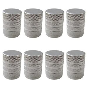 8pcs car tire stem valve caps wheel caps aluminum car wheel tires valves tyre stem air valve caps(silver)