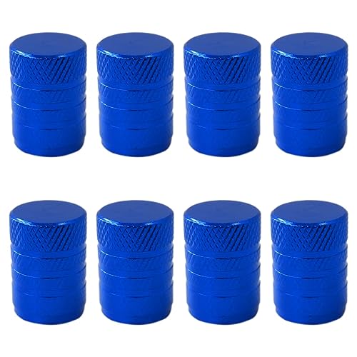 8pcs Valve Caps Prevent Corrosion Car Dust Caps Universal Aluminum Wheel Tire Air Caps Valve Stem Covers(Blue)