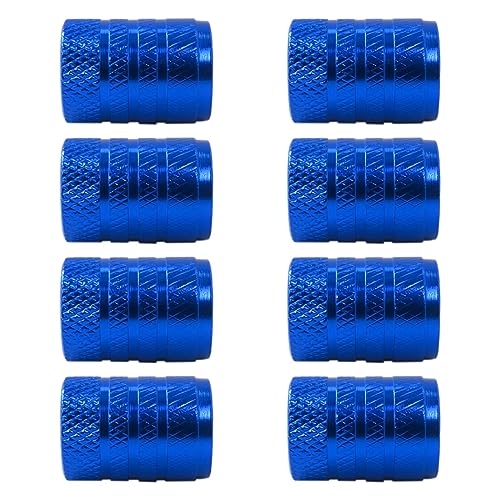 8pcs Valve Caps Prevent Corrosion Car Dust Caps Universal Aluminum Wheel Tire Air Caps Valve Stem Covers(Blue)