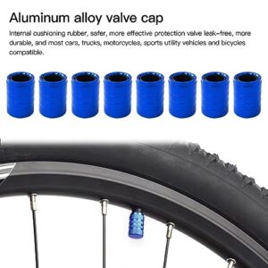 8pcs Valve Caps Prevent Corrosion Car Dust Caps Universal Aluminum Wheel Tire Air Caps Valve Stem Covers(Blue)