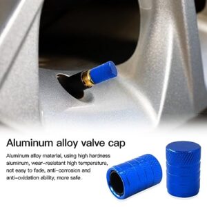 8pcs Valve Caps Prevent Corrosion Car Dust Caps Universal Aluminum Wheel Tire Air Caps Valve Stem Covers(Blue)