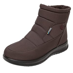 kowyspoe womens winter boots ankle women’s work boots winter hiking boots waterproof ankle booties warm winter snow boots cute