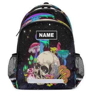 yocosy galaxy space star colorful mushroom skull custom backpack school personalized gifts bookbag laptop purse casual daypack for teen girls women boys men college travel