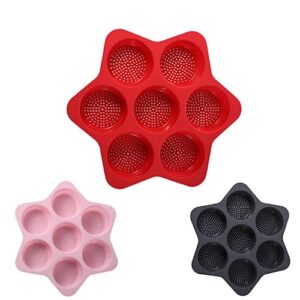 DRemdo Food grade silicone mold tool for baking circular hamburger molds High temperature resistant bread cake oven baking plate molds