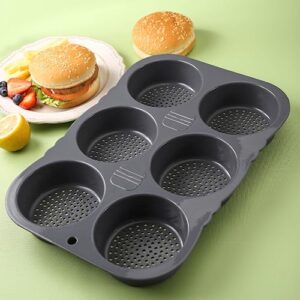 DRemdo Baking tools, household high-temperature hamburger molds, ovens, baking plates, bread molds