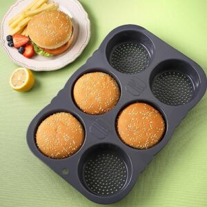 DRemdo Baking tools, household high-temperature hamburger molds, ovens, baking plates, bread molds