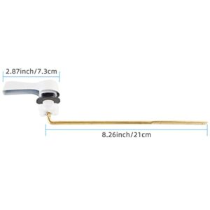 iFealClear 3 Inch Rubber Toilet Flappers Compatible with Gerber 99-788 & Universal Sold Brass Toilet Tank Flush Lever Replacement, High Performance- Long Lasting, Easy to Install, Blue & White