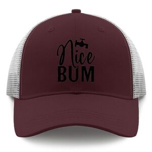 Alices bumm Golf hat Baseball hat for Women Chestnut red Funny Hats Gifts for Boyfriends Cycling Cap