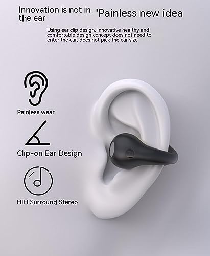 Wireless Bluetooth Sports Ear Clip-on Noise-Cancelling Headphones