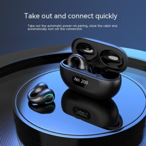 Wireless Bluetooth Sports Ear Clip-on Noise-Cancelling Headphones