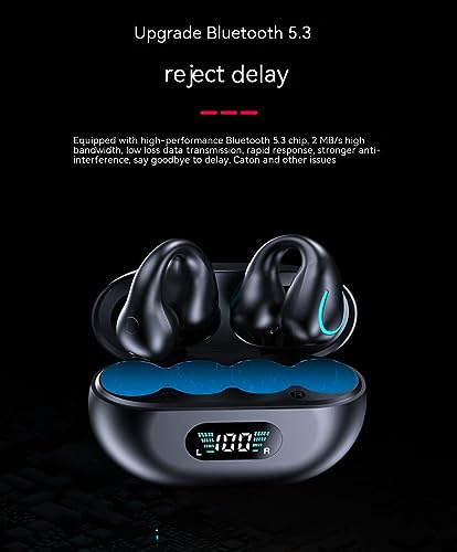 Wireless Bluetooth Sports Ear Clip-on Noise-Cancelling Headphones