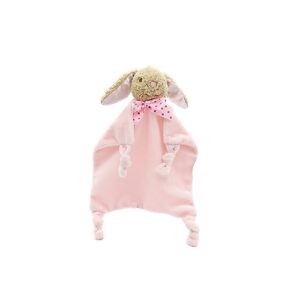 bunny baby security blanket loveys for babies boys and girls, 10" soft baby lovey blanket, baby snuggle toy rabbit stuffed animals blankie, baby boy gifts for newborn and infant, pink