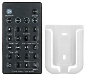 replacement remote control fit for bose wave music system 3 iii (black color)