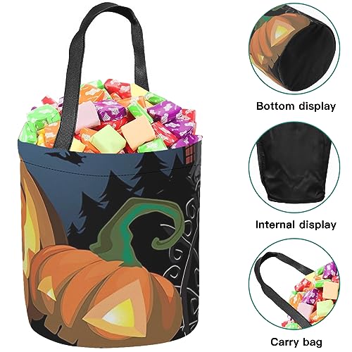 Fubido Solar Planets,Large Halloween Tote Bag,Solar System Planets and The Sun,Reusable Bag for Trick or Treating,Grocery Shopping and More,Multicolor