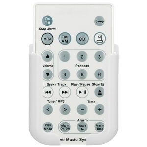 Replacement Remote Control Controller Compatible with Bose Wave Music Player I II III Bose Wave Music System Audio System AWRCC1 AWRCC2