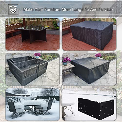 Patio Furniture Set Cover Outdoor Waterproof Patio Table Furniture Set Covers No Tears Tear Proof Dust Outdoor Patio Furniture Cover Square Patio Table Cover 78" L x 78" W x 33" H
