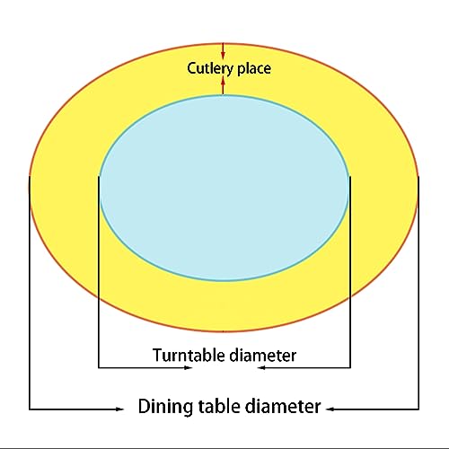 BBAUER Turntable Lazy Susan, Glass Turntable for Dining Table, with Aluminum Alloy Bearing, Smooth Swivel, for Kitchen Dining, Parties, Wedding