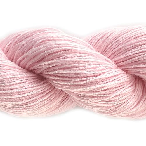 5 Skeins Yarn Ave Mink Cashmere Blended Knitting Yarn Soft Crochet Yarn for Fingering Sweater, Scarves, Hats, and Craft Projects Total 250g (Color 12)