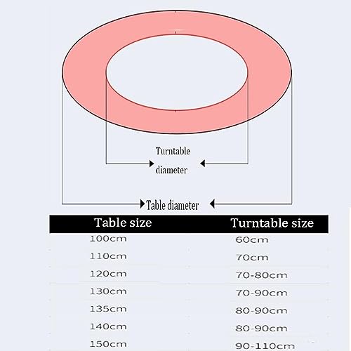 DOUKI Glass Lazy Susan Turntable For Dining Table 24in Tabletop Rotating Serving Swivel Large Serving Plate Lazy Susan Organizer For Table (Size : 36inch(90cm))