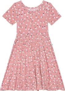 posh peanut little girls dresses - baby clothes from soft viscose from bamboo - perfect kids summer dress (emmilene, 5t-6t)