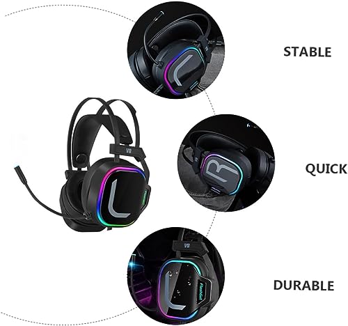 PATINS Wireless Gaming Headset Headset Headset Wired Noise Cancelling Headphones Black Headphones Cord Headphones Laptop Headphone Single Sided Computer Headphone Earbuds Light